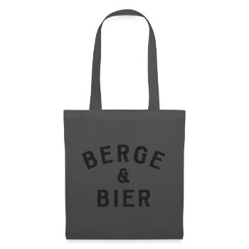 Berge und Bier - Stoffbeutel - Graphite - Vorne