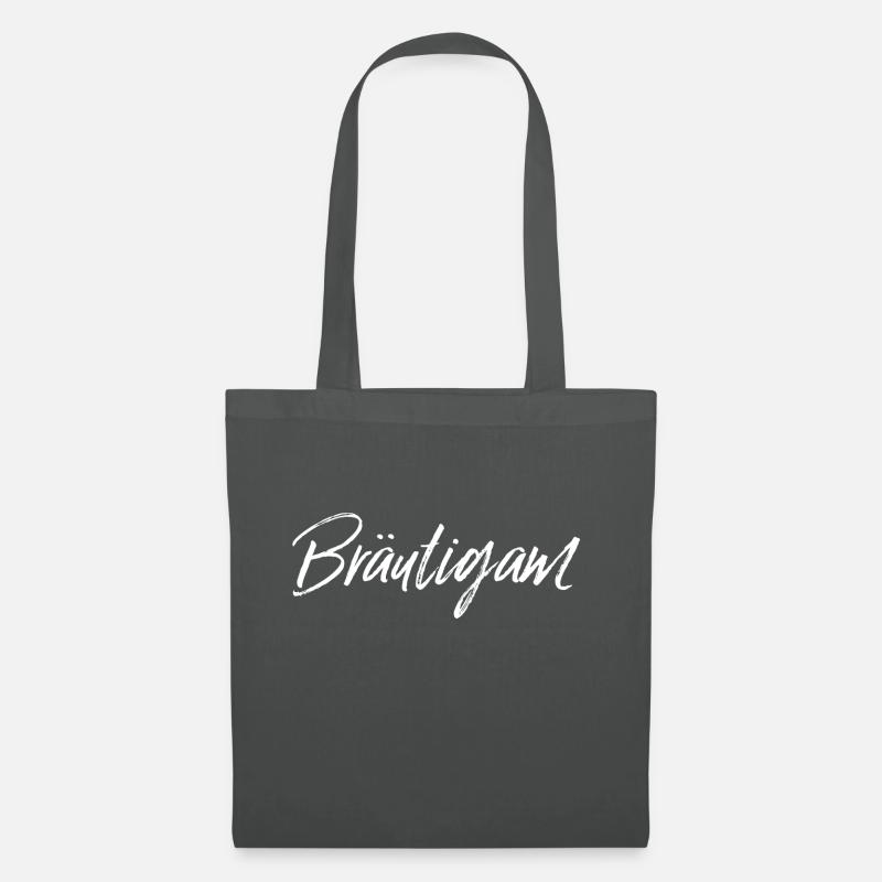 Bräutigam weiss - Stoffbeutel - Graphite