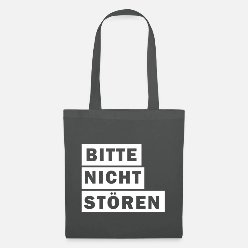 bitte nicht stören - Stoffbeutel - Graphite