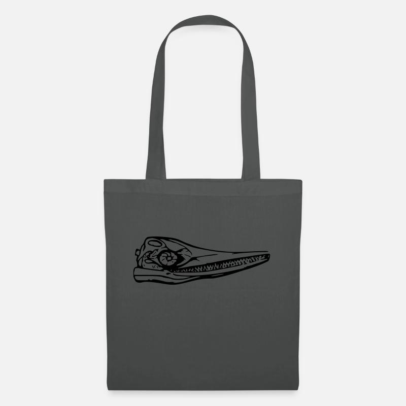 Urzeitwal Wal Fossil Dinosaurier Urzeit Schädel - Stoffbeutel - Graphite