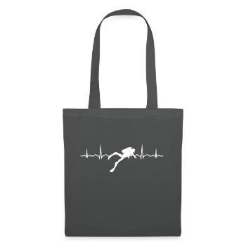 Heartbeat Diver Plongée Plongée Sous-marine Hommes Barrage - Sac en tissu - gris graphite - Devant