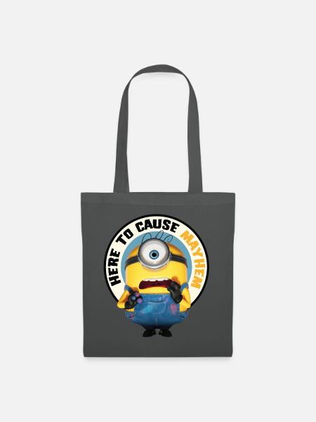 Minions Here To Cause Mayhem Mit Minion - Stoffbeutel - Graphite