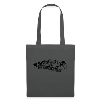 Zum wandern geboren - Stoffbeutel - Graphite - Vorne