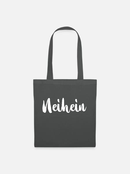 Neihein Nö Nee Nein Ablehnung Kein Bock Geschenk - Stoffbeutel - Graphite