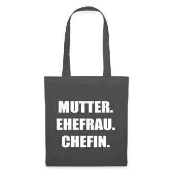 Mutter - Stoffbeutel - Graphite - Vorne