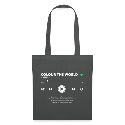 COLOUR THE WORLD - Play Button & Lyrics - Tote Bag