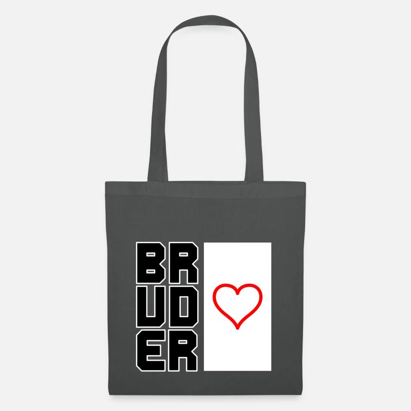 Bruderherz Vertikal - Stoffbeutel - Graphite
