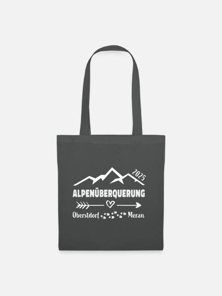 Alpenüberquerung Oberstdorf Meran 2025 Geschenk - Stoffbeutel - Graphite