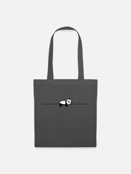 schlafender Panda - Stoffbeutel - Graphite