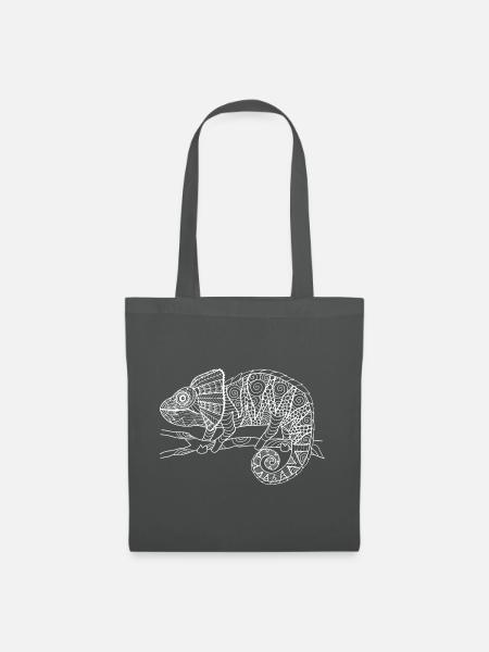 Chamäleons zum Ausmalen & Bemalen Kinder Geschenk - Stoffbeutel - Graphite