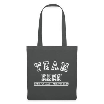 Team Kern Familie Nachname Einer für Alle - Stoffbeutel - Graphite - Vorne