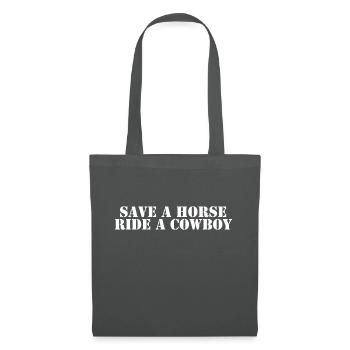 Save a Horse Ride a Cowboy - Tote Bag - graphite grey - Front