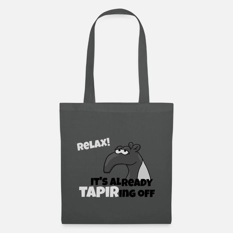 relax grumpy Tapir das löst sich alles Geschenk - Stoffbeutel - Graphite