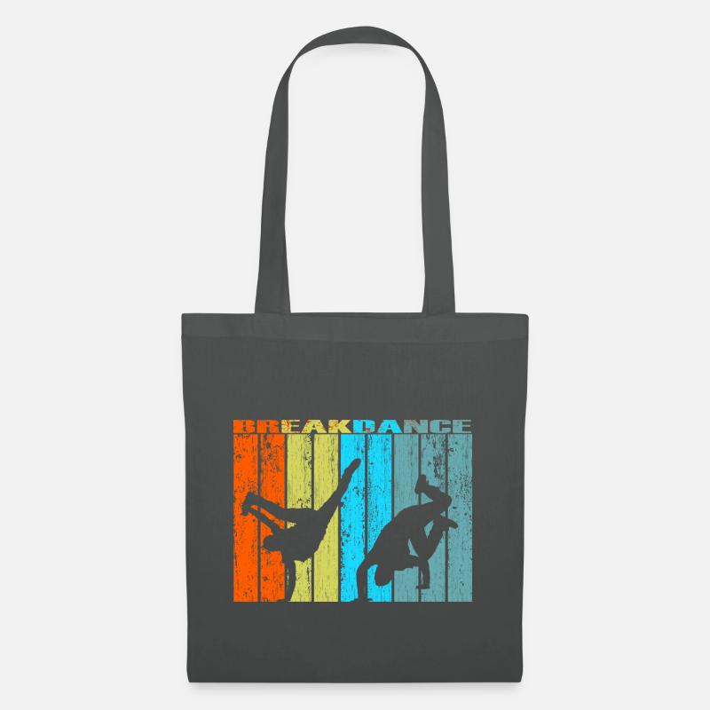breakdance retro vintage Geschenk - Stoffbeutel - Graphite