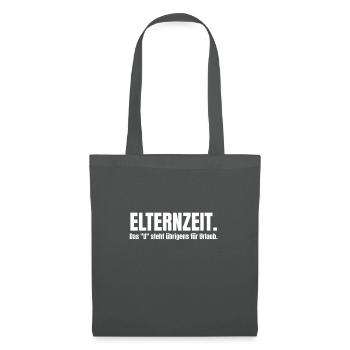 Elternzeit. Das "U" steht für Urlaub - Stoffbeutel - Graphite - Vorne