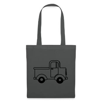 Cheerful truck transparent, toy car - Tote Bag - graphite grey - Front