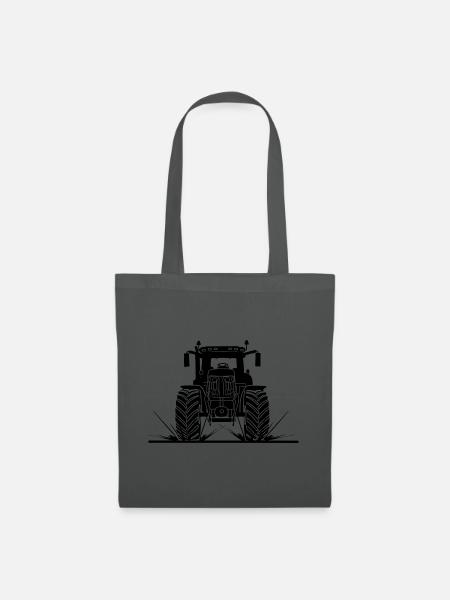Traktor durch Schlamm - Stoffbeutel - Graphite