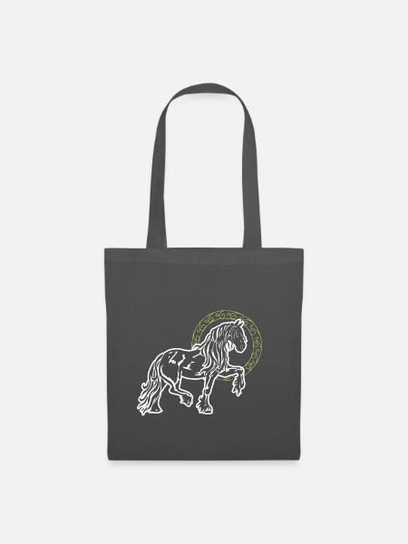 Friese Pferd Stolz Lustig Kreis Goldring Geschenk - Stoffbeutel - Graphite
