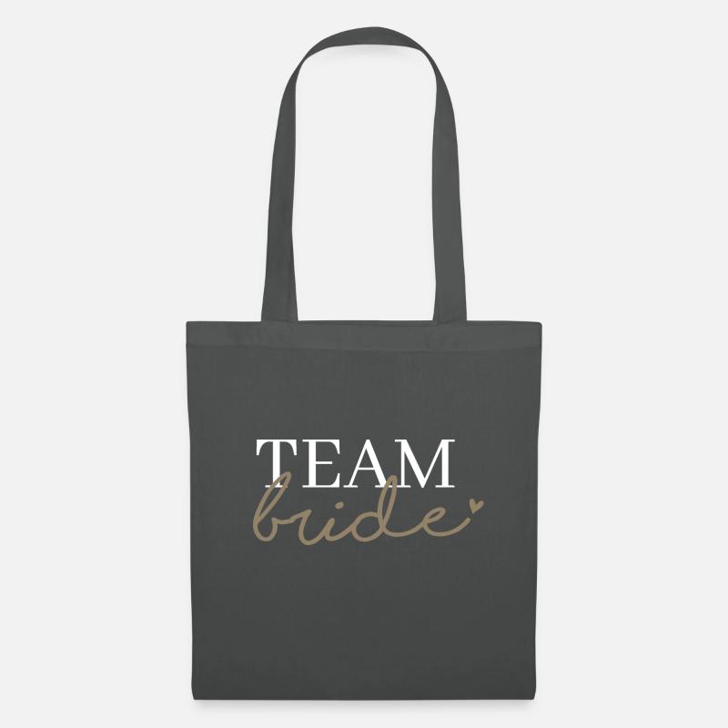 Team Bride Weiß - Stoffbeutel - Graphite