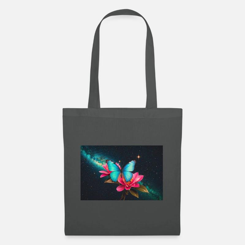 Butterfly flowered from universes - Tote Bag - graphite grey