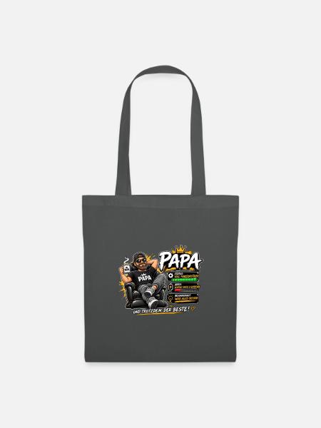 Papa -Lustiges Geschenk- - Stoffbeutel - Graphite