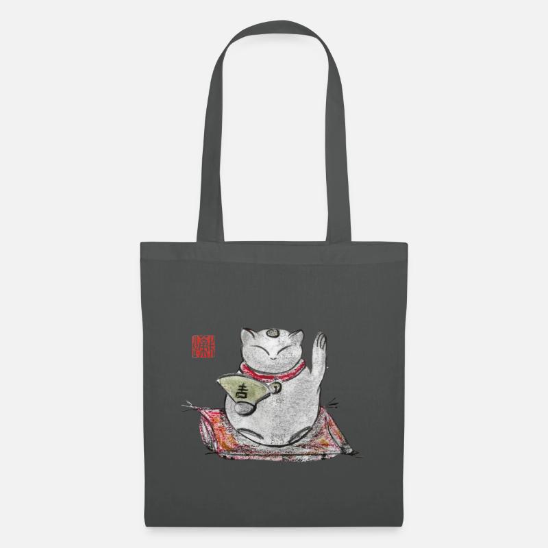 LUCKY CAT - Stoffbeutel - Graphite