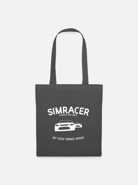 Sim Racer Geschenk für Rennspielfans und pc gamer - Stoffbeutel - Graphite