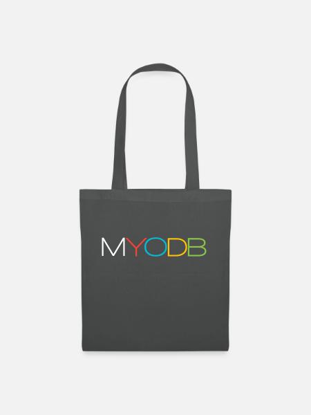 Myodb colorful Text - Stoffbeutel - Graphite