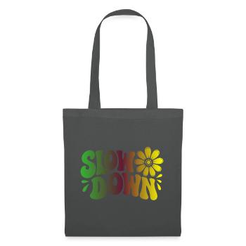 Slow Down Yoga Achtsamkeit und Ruhe - Stoffbeutel - Graphite - Vorne