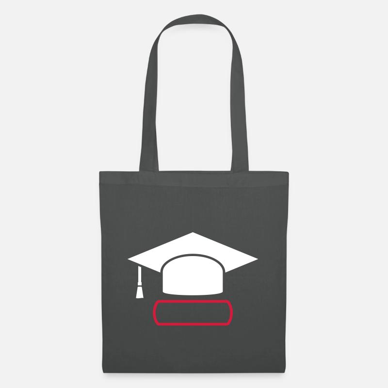 Doktorhut Geschenk zur Promotion/Dissertation - Stoffbeutel - Graphite