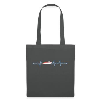Motorboat Heartbeat Captain - Tote Bag - graphite grey - Front