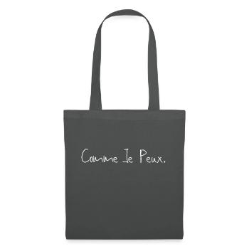 comme je peux - Sac en tissu - gris graphite - Devant
