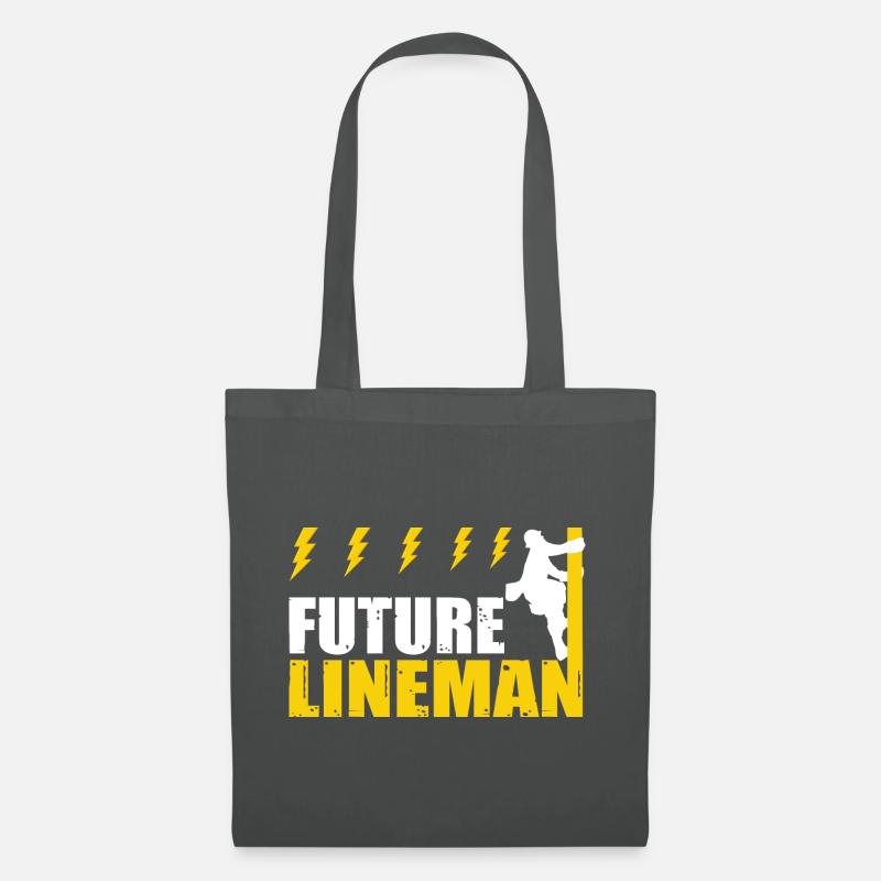 Future Lineman Funny Electric Cable Lineman - Stoffbeutel - Graphite