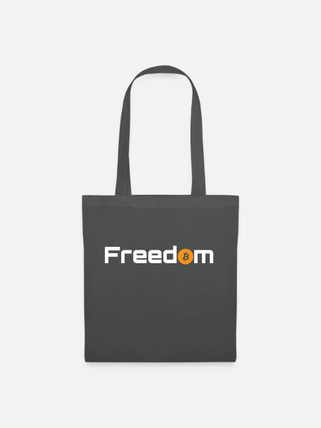 Freedom Bitcoin Krypto - Stoffbeutel - Graphite