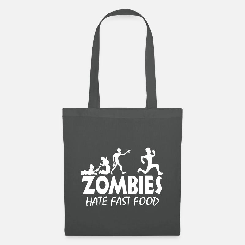 Zombies hate Fast Food - Stoffbeutel - Graphite