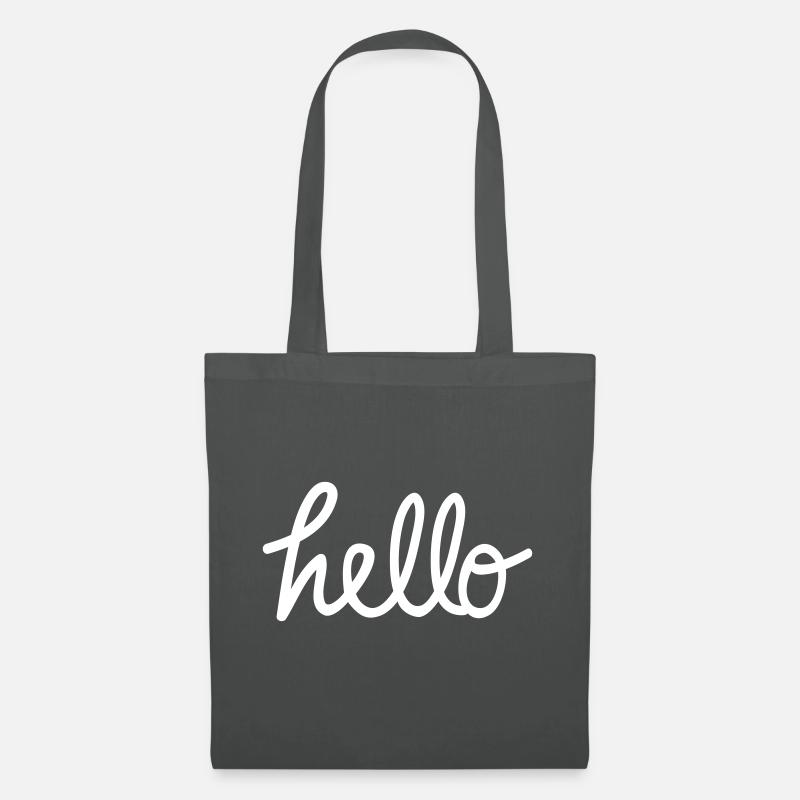 hello - Tote Bag - graphite grey