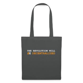 Bitcoin Revolution - White/Orange/UK - Tote Bag - graphite grey - Front