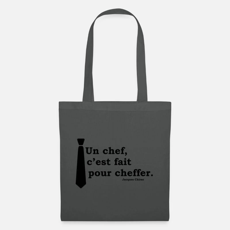 Chirac un chef, c'est fait pour cheffer - Sac en tissu - gris graphite
