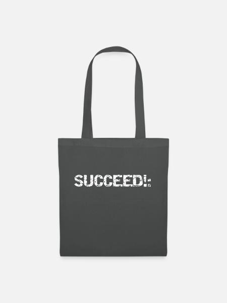 SUCCEED!: - Stoffbeutel - Graphite