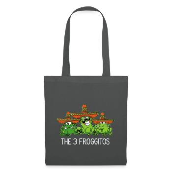 Cinco de Mayo Die 3 Froggitos Mexikaner Lustig - Stoffbeutel - Graphite - Vorne