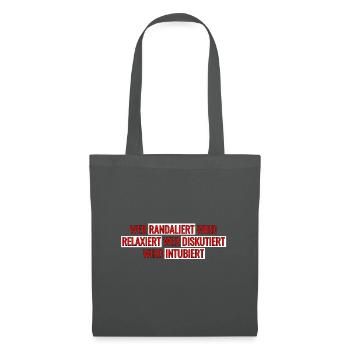 Who rampages is relaxed who is discussed - Tote Bag - graphite grey - Front
