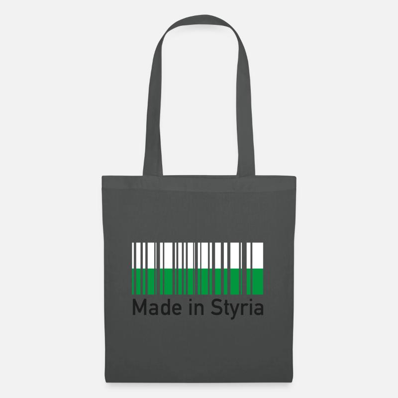 Made in Styria, Steiermark, Steirer - Stoffbeutel - Graphite