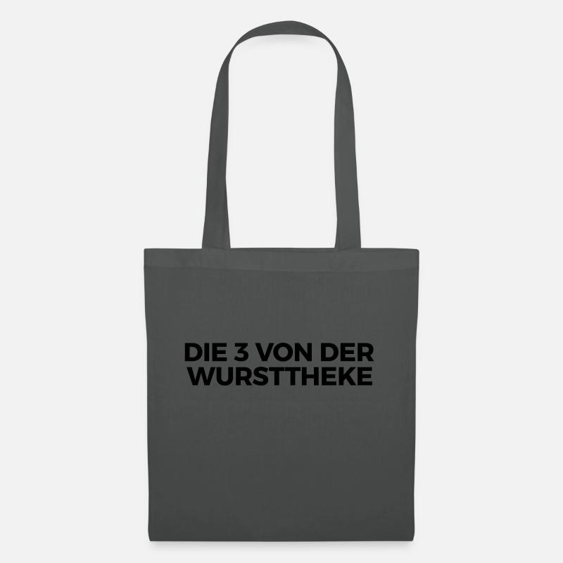 die drei von der wursttheke - Stoffbeutel - Graphite