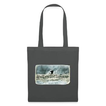 Surf sur la vague parfaite - The perfect wave - Sac en tissu - gris graphite - Devant