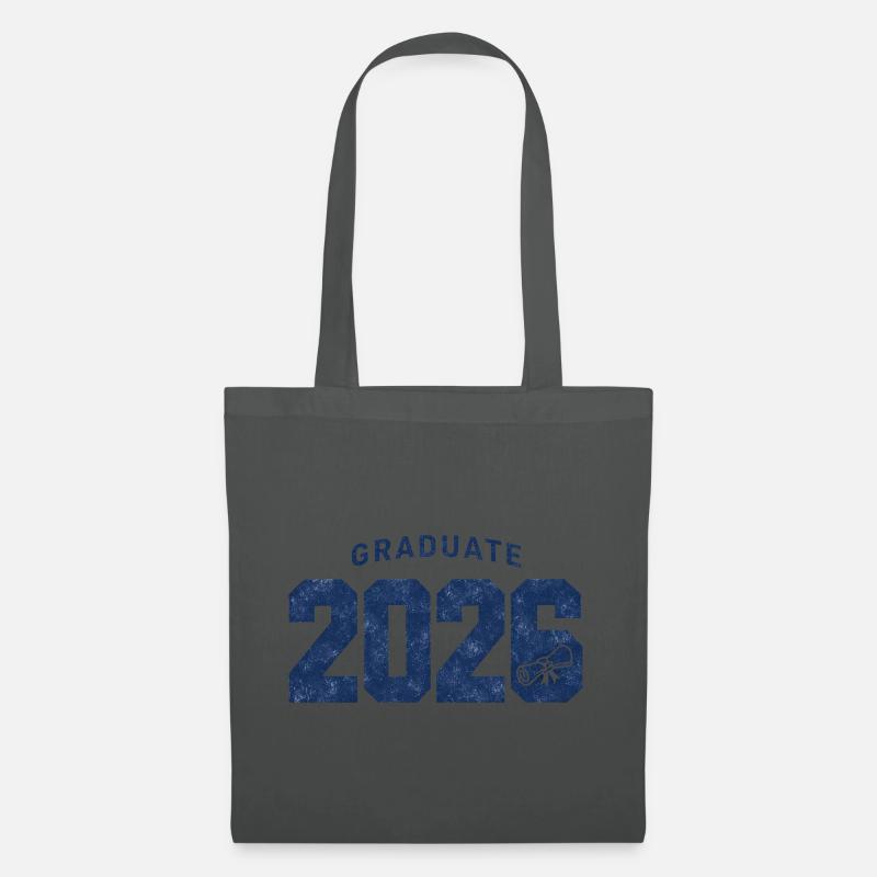 Abschluss 2026 – Vintage Diplomdesign - Stoffbeutel - Graphite