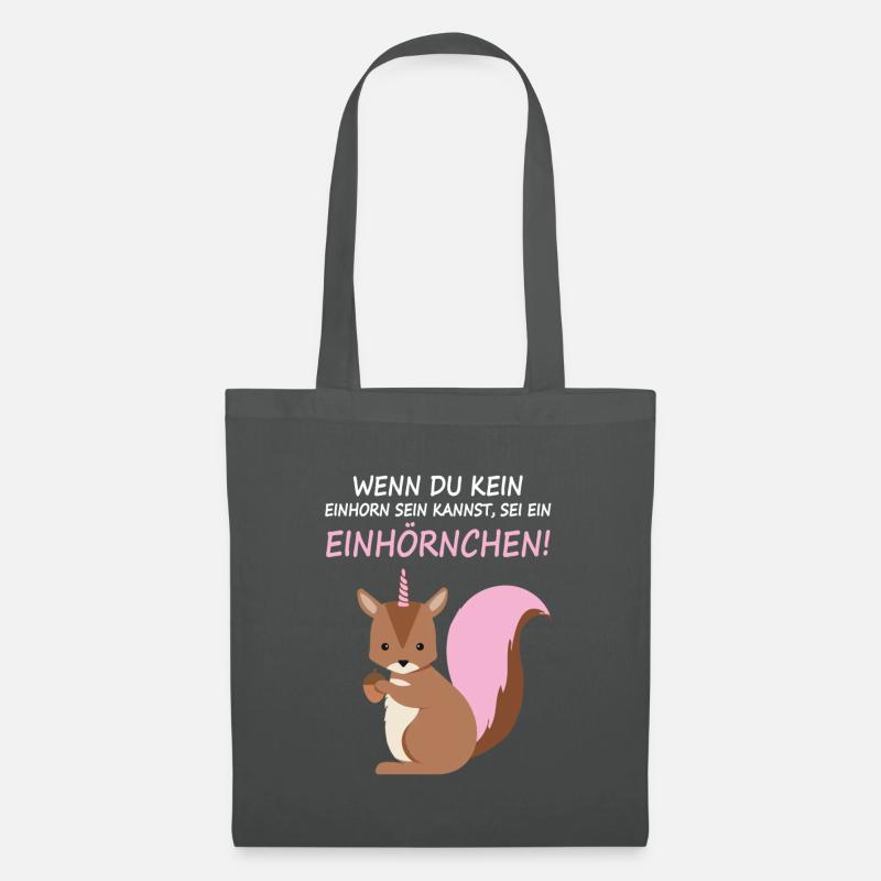 Eichhörnchen Shirt · Einhörnchen · Trend Geschenk - Stoffbeutel - Graphite