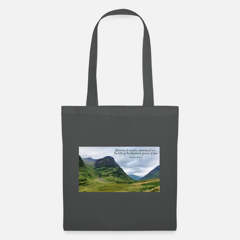 Wherever I wander wherever I rove - Highlands - Stoffbeutel - Graphite