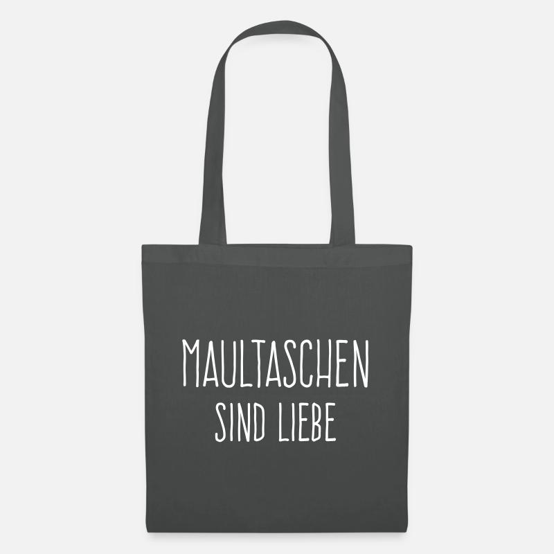 Maultaschen sind Liebe - Farbwechsel - Stoffbeutel - Graphite