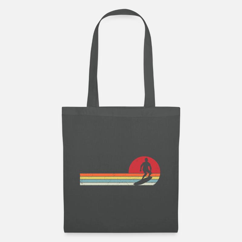 Retro Surf Surfen Surfer - Stoffbeutel - Graphite