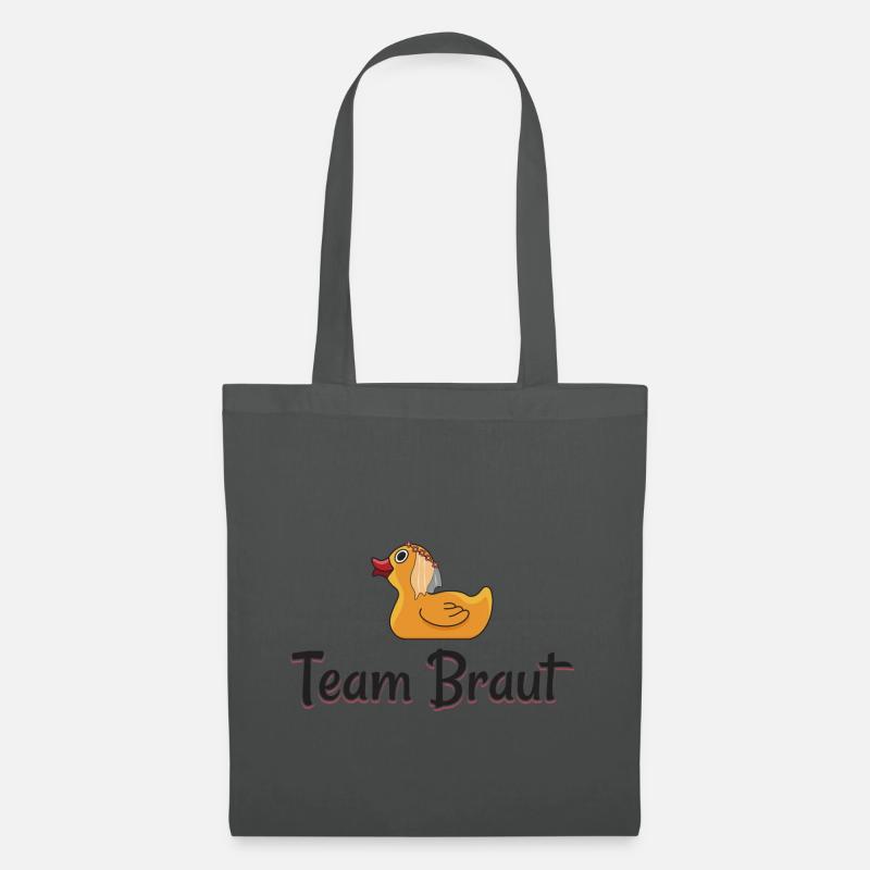 Team Braut Gummienten Geschenk - Stoffbeutel - Graphite